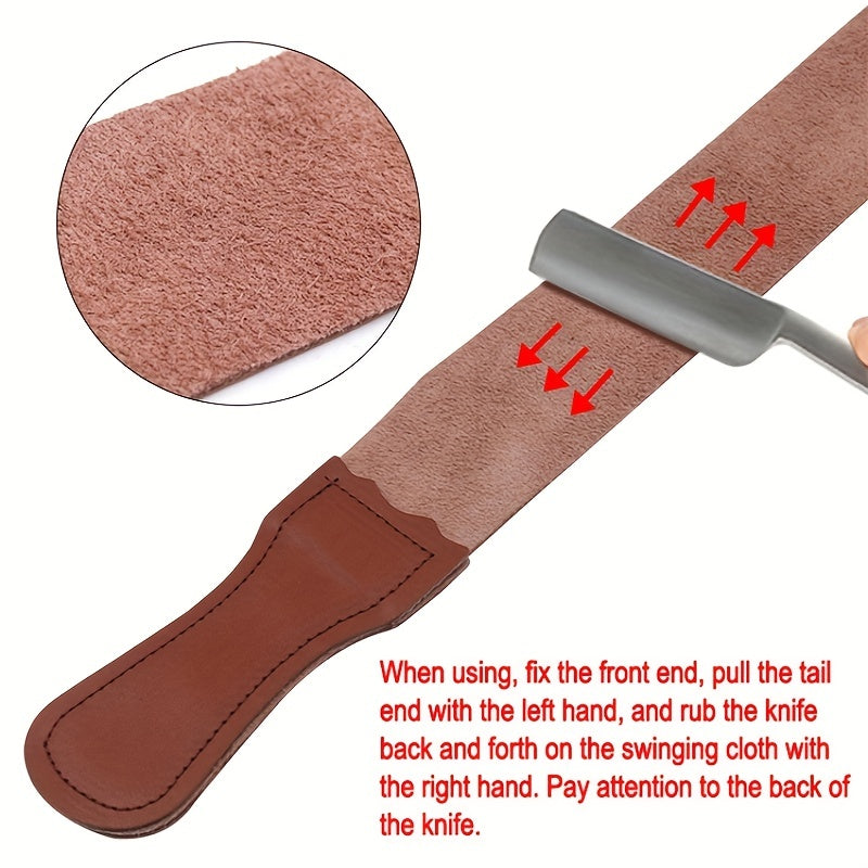Leather Razor Strop Double Sided Sharpening Belt - Straight Razors