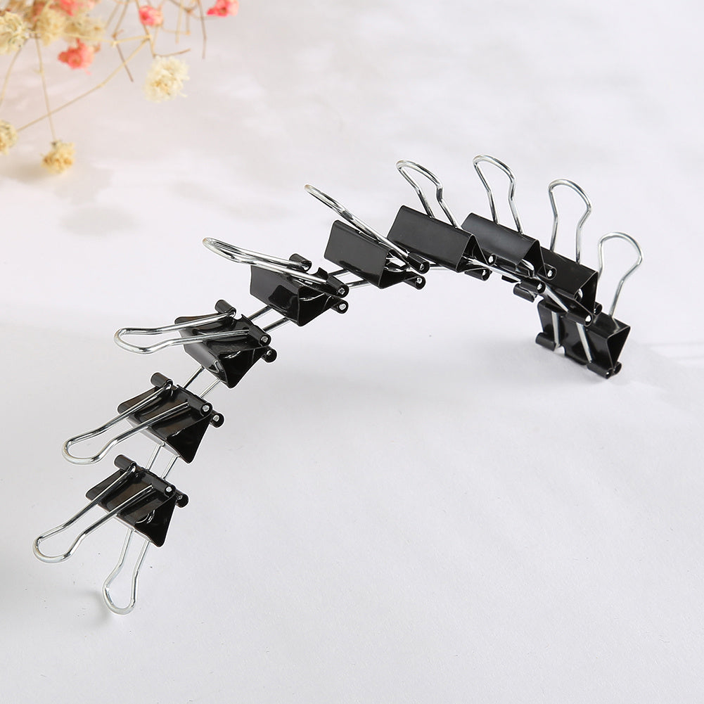 60pcs Colorful Metal Binder Clips Paper Clamp Stationery