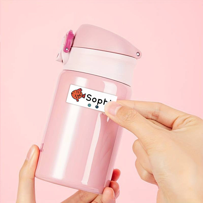 Custom Waterproof Name Stickers Set for Office School Supplies