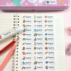 Custom Name Tag Stickers Waterproof Personalized Labels School Stationery