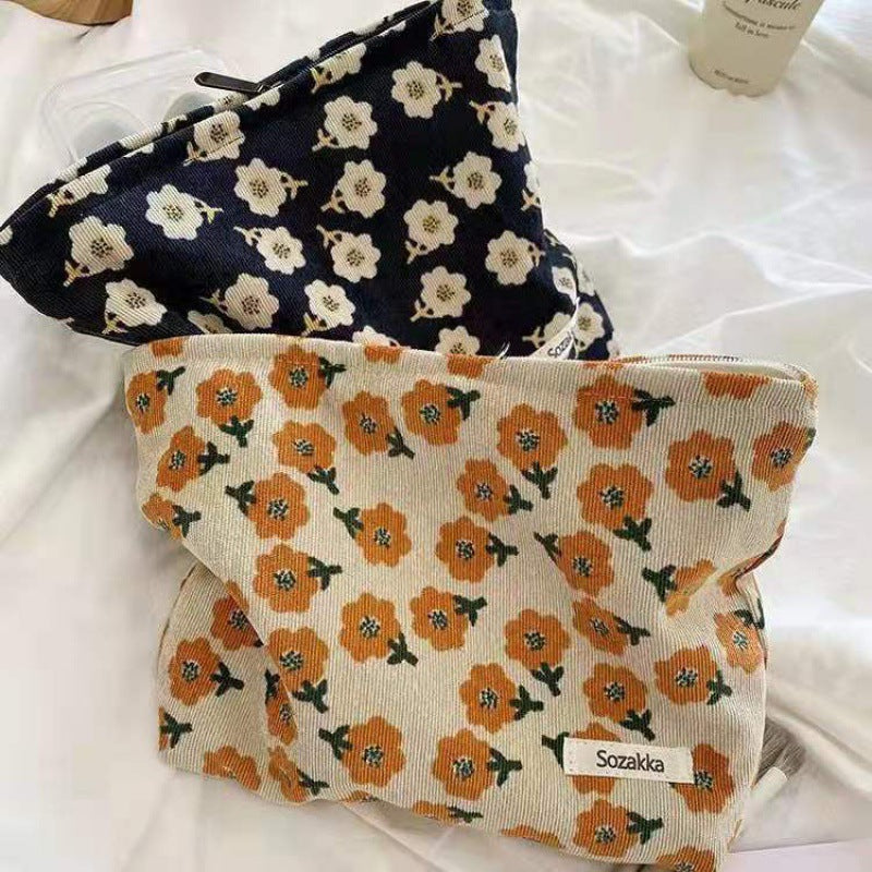 Floral Pattern Clutch Makeup Bag Travel Organizer Gift