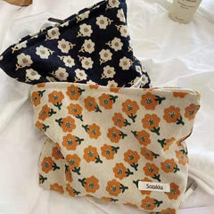 Floral Pattern Clutch Makeup Bag Travel Organizer Gift