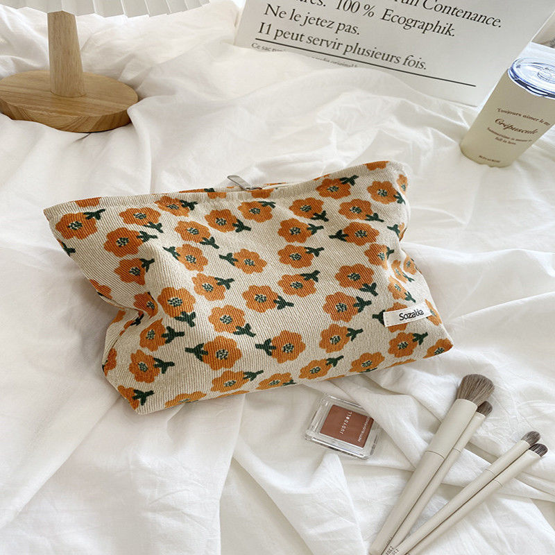 Floral Pattern Clutch Makeup Bag Travel Organizer Gift