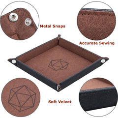 8pcs Folding Square Dice Tray Holder for DND Board Games