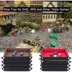 8pcs Folding Square Dice Tray Holder for DND Board Games