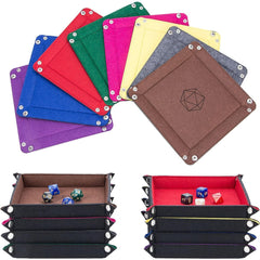 8pcs Folding Square Dice Tray Holder for DND Board Games
