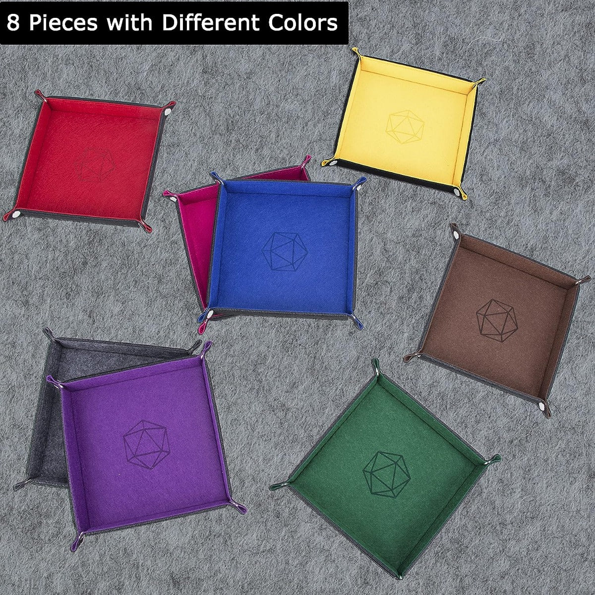 8pcs Folding Square Dice Tray Holder for DND Board Games