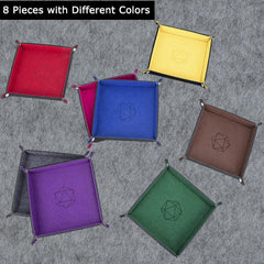 8pcs Folding Square Dice Tray Holder for DND Board Games