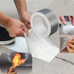Aluminum Foil Butyl Rubber Tape Strong Self Adhesive Seal Waterproof
