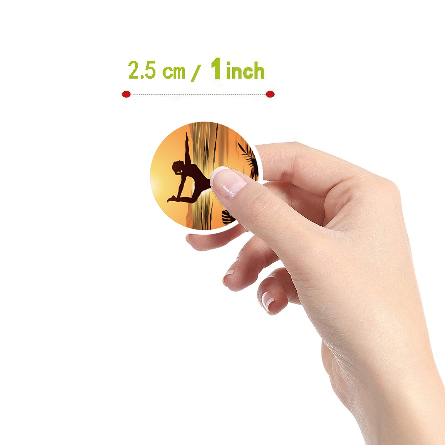 500pcs Cartoon Yoga Stickers Roll Self Adhesive Seals For Scrapbook