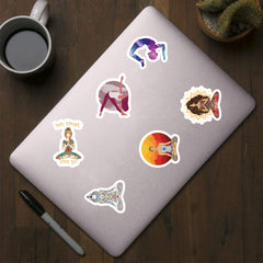 500pcs Cartoon Yoga Stickers Roll Self Adhesive Seals For Scrapbook