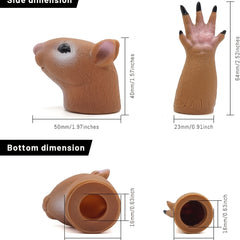 Squirrel Finger Puppet Toy for Kids Birthday Party Cosplay