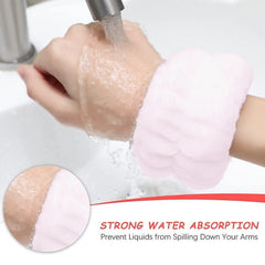 2pcs Face Wash Wristbands Soft Bath Wrist Band Sweat absorbent Towel Wristband
