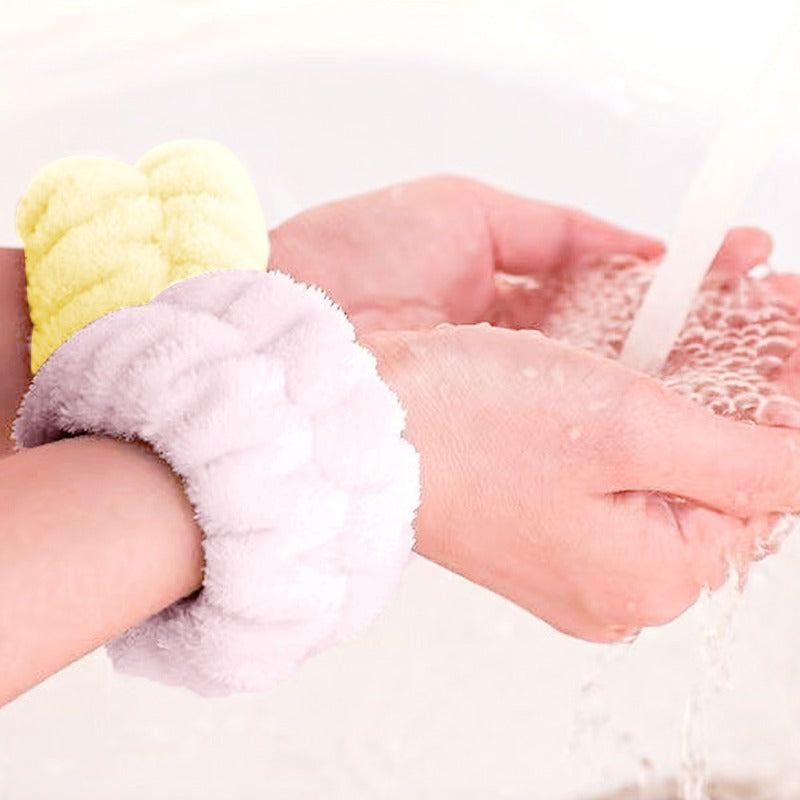 2pcs Face Wash Wristbands Soft Bath Wrist Band Sweat absorbent Towel Wristband