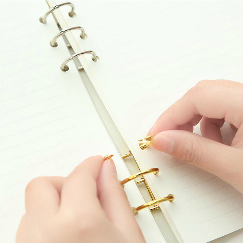 2pcs Metal Loose Leaf Book Binder For Notebook Album Scrapbook Clips