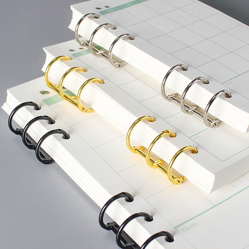 2pcs Metal Loose Leaf Book Binder For Notebook Album Scrapbook Clips