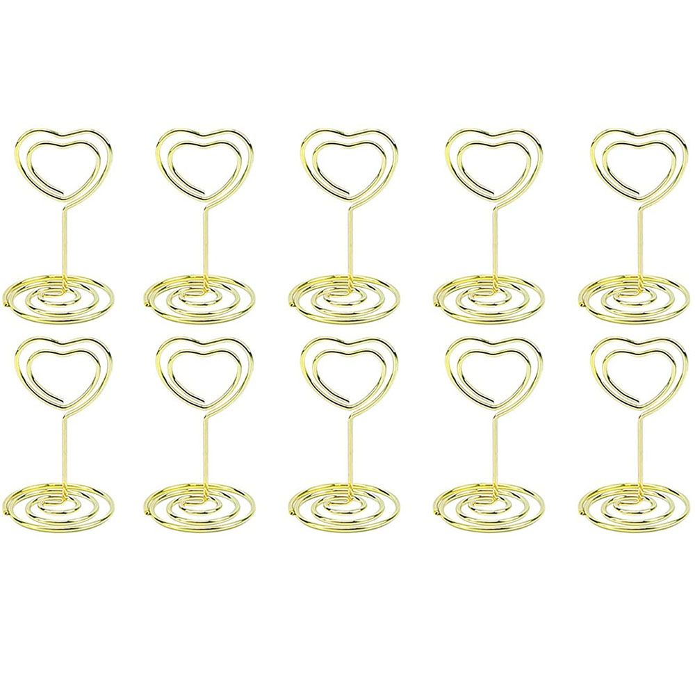 10pcs Wedding Table Number Holder Stands Placecard Clips