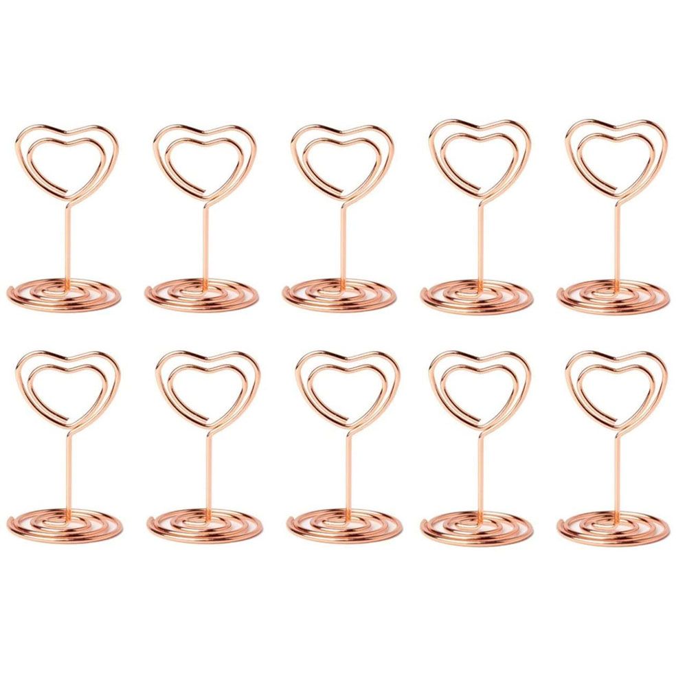 10pcs Wedding Table Number Holder Stands Placecard Clips