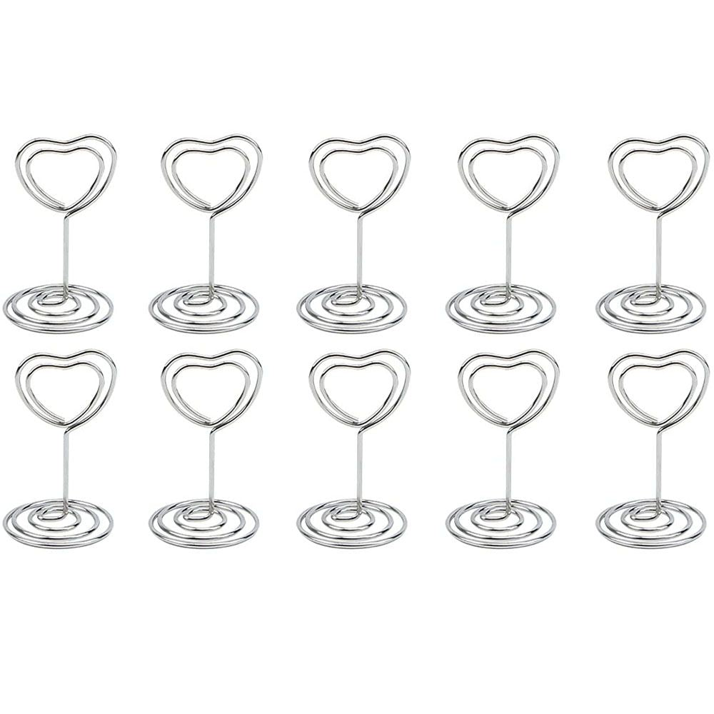 10pcs Wedding Table Number Holder Stands Placecard Clips