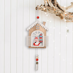 Wooden House Tassel Pendant Christmas Tree Decoration