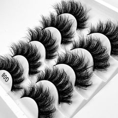 5 Pairs 3D Faux Mink Lashes Fluffy Soft Wispy Natural Long False Eyelashes