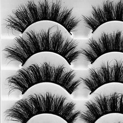 5 Pairs 3D Faux Mink Lashes Fluffy Soft Wispy Natural Long False Eyelashes