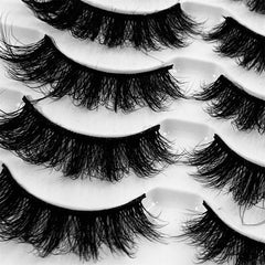 5 Pairs 3D Faux Mink Lashes Fluffy Soft Wispy Natural Long False Eyelashes