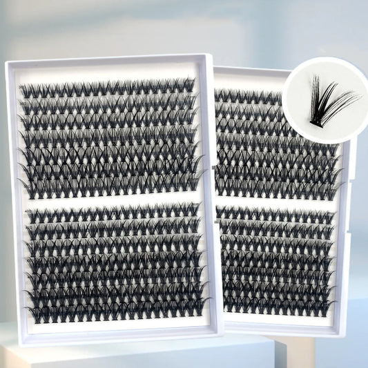 280 Pcs 30D 40D Mixed Lash Clusters 14 Rows - Eyelash Extensions Look