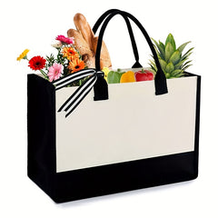 Letter Canvas Bag Large Capacity Handbag Shoulder Tote Women's Casual Bento Bag