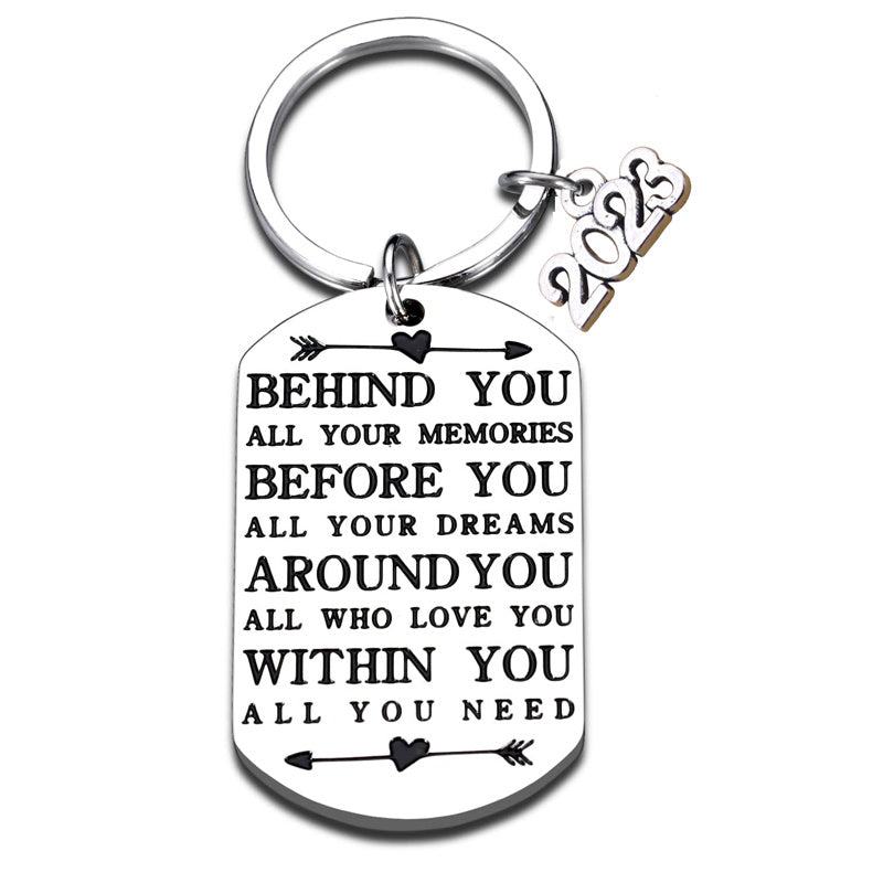 Graduates Inspirational Keychain Pendant Graduation Gift