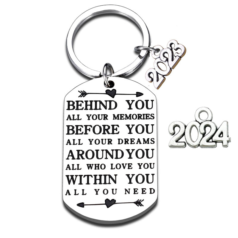 Graduates Inspirational Keychain Pendant Graduation Gift