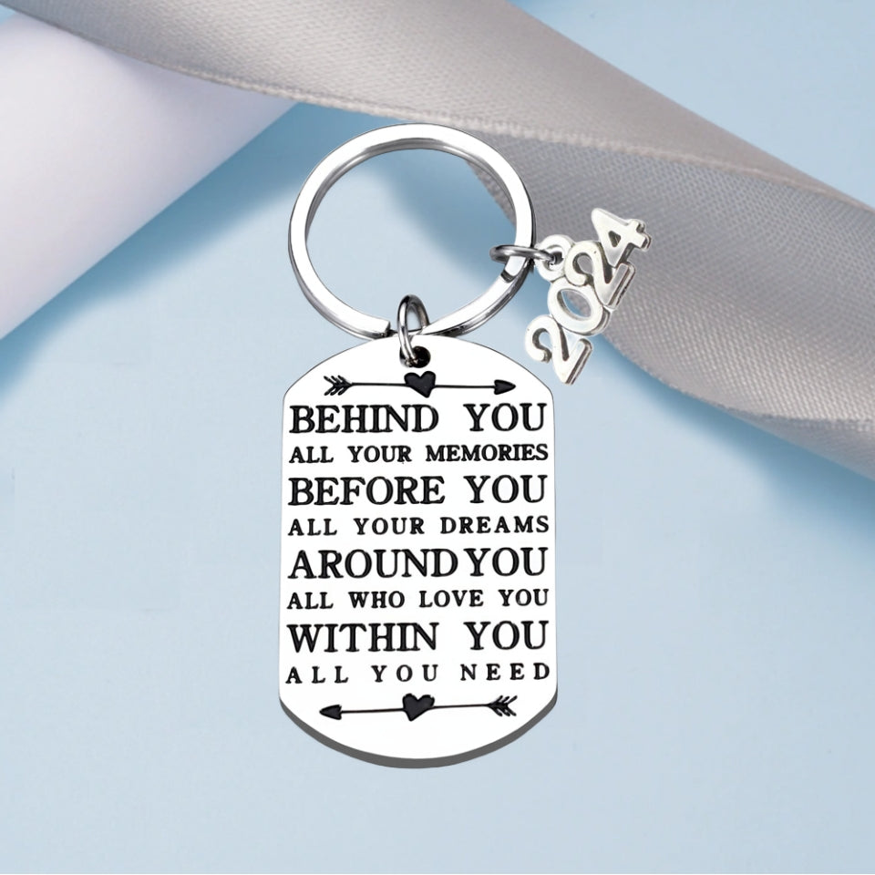 Graduates Inspirational Keychain Pendant Graduation Gift