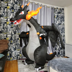 Dinosaur Inflatable Costumes Evil Dragon For Party Double Fan Charivari