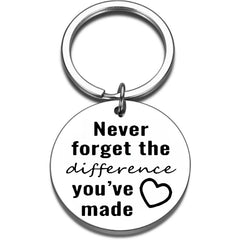 Round Keychain Metal Key Chain Retirement Gift Coworker