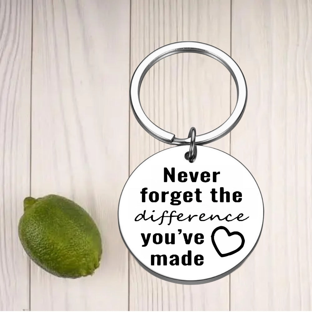 Round Keychain Metal Key Chain Retirement Gift Coworker