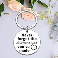 Round Keychain Metal Key Chain Retirement Gift Coworker