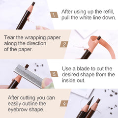 5pcs Waterproof Drawstring Eyebrow Pen Professional Eye Makeup Pencil