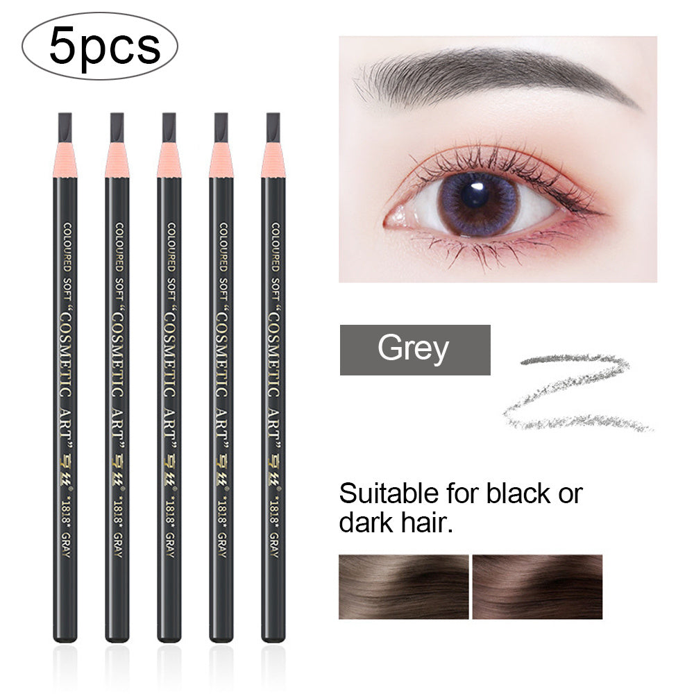 5pcs Waterproof Drawstring Eyebrow Pen Professional Eye Makeup Pencil