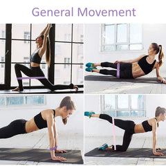 5pcs Gradient Yoga Resistance Tension Band Fitness Elastic Stretching Belt
