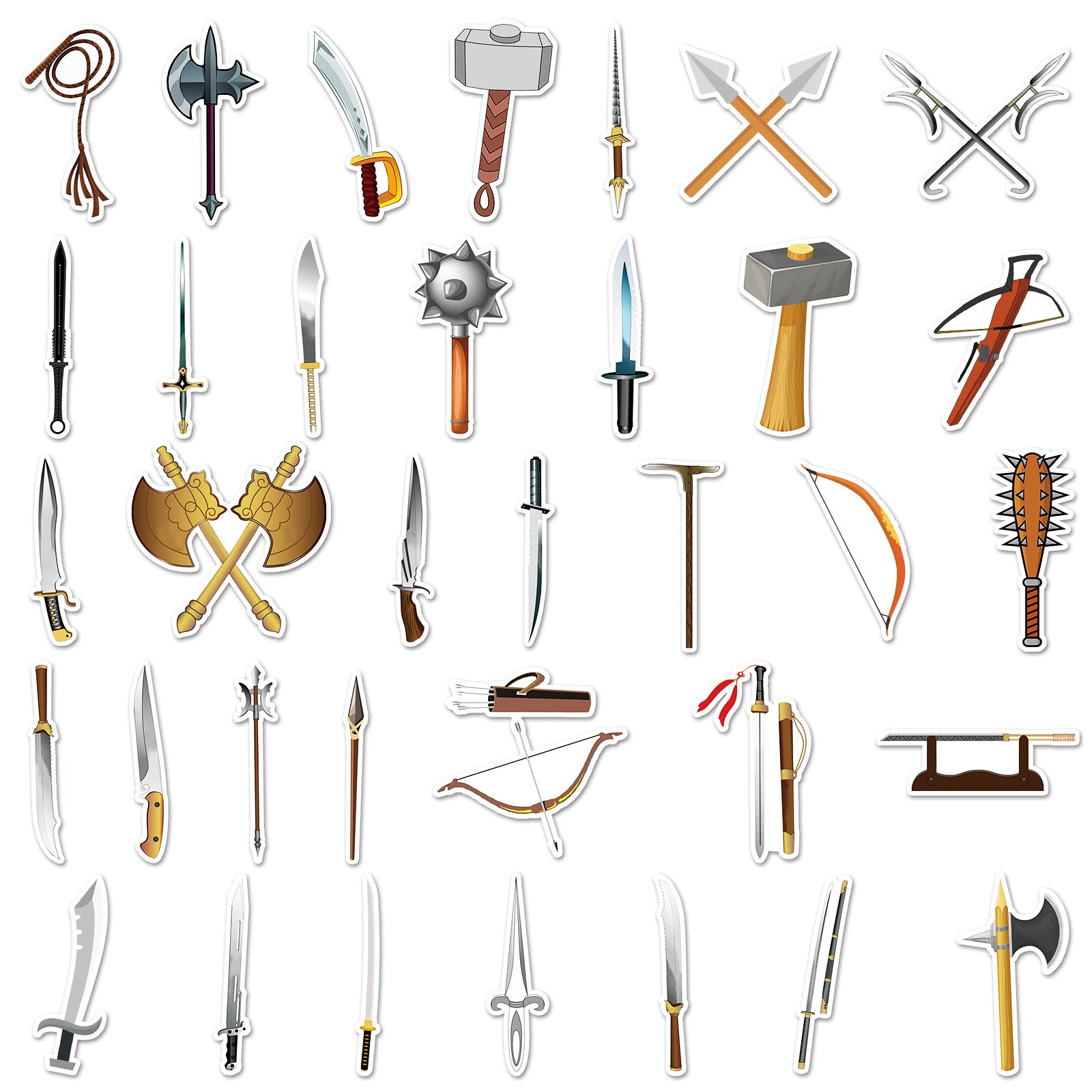 71pcs Cold Weapons Graffiti Stickers Personalized Creative Stickers
