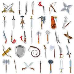 71pcs Cold Weapons Graffiti Stickers Personalized Creative Stickers