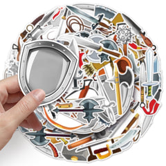 71pcs Cold Weapons Graffiti Stickers Personalized Creative Stickers