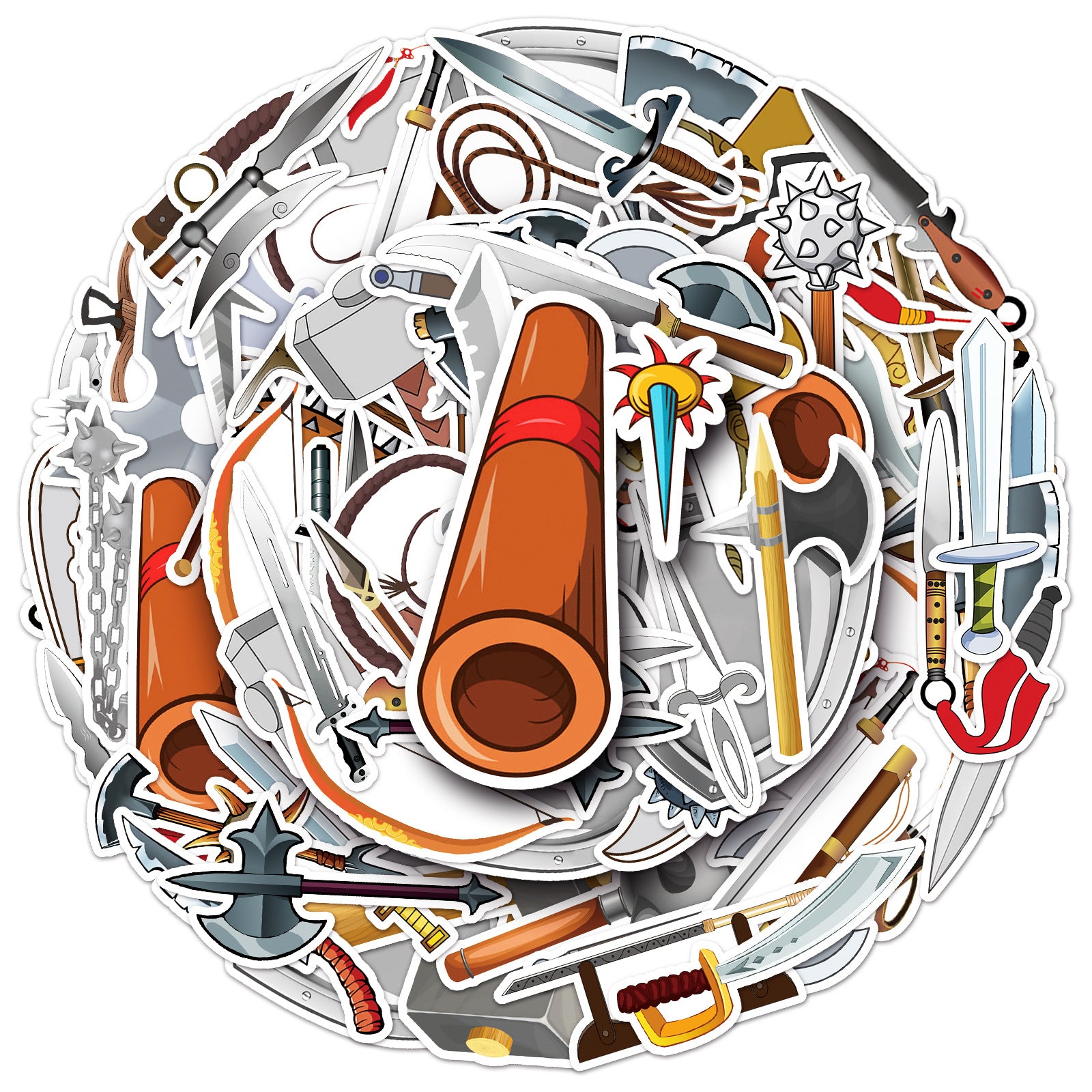 71pcs Cold Weapons Graffiti Stickers Personalized Creative Stickers