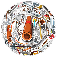 71pcs Cold Weapons Graffiti Stickers Personalized Creative Stickers