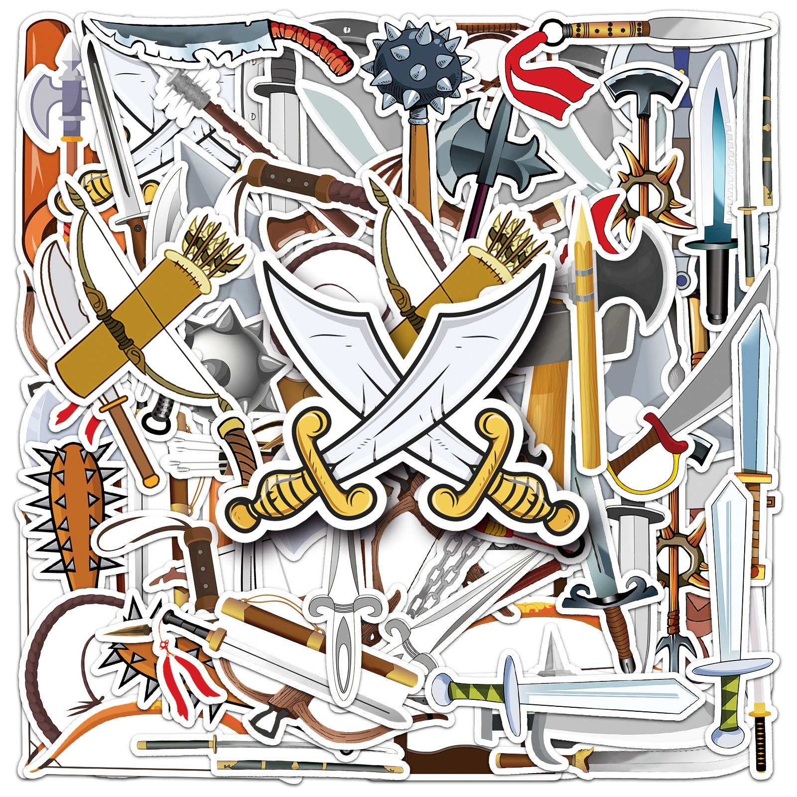 71pcs Cold Weapons Graffiti Stickers Personalized Creative Stickers