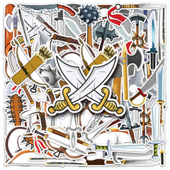 71pcs Cold Weapons Graffiti Stickers Personalized Creative Stickers
