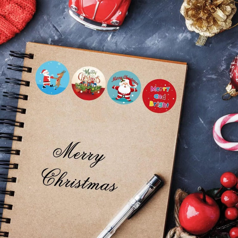 500pcs Christmas Gift Sticker Roll Decorative Seal Holiday Label