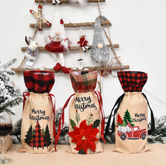 Festive Wine Bottle Bag - Ideal for Holiday Parties & Special Occasions