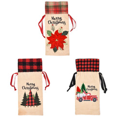 Festive Wine Bottle Bag - Ideal for Holiday Parties & Special Occasions