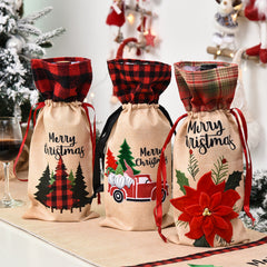 Festive Wine Bottle Bag - Ideal for Holiday Parties & Special Occasions